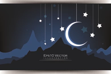 Romantic Night Backgrounds 05   Vector Backgrounds Free Download