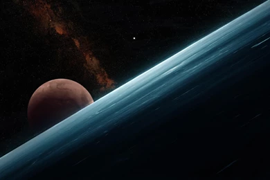 Download Wallpapers 2560x1440 Planets, Slope, Stars, Space Mac iMac ...