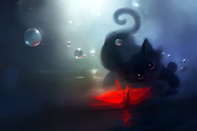 Cat, Background, Origami, Wallpaper, Cartoon, Images   2013914