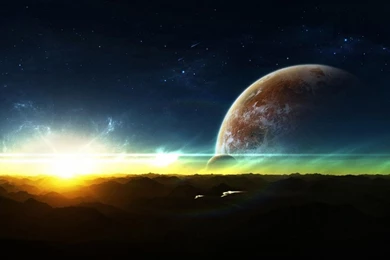 1600x900 Space Abstract Sunrise Wallpapers