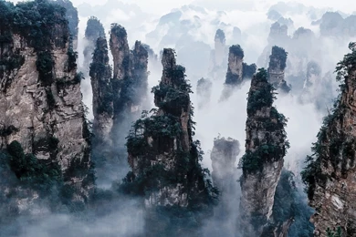 Tianzi Mountains, China Wallpapers Free Desktop Backgrounds And ...