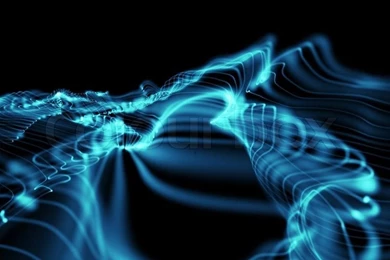 Abstract Blue Smooth Wavy Neon Light Backgrounds In Perspective ...