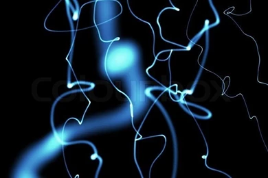 Bright Blue Distorted Neon Lines Backgrounds