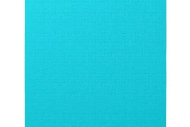 Puzzle With Bright Neon Teal Blue Backgrounds