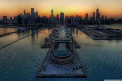 Chicago Skyline HD Desktop Wallpapers : Fullscreen : Mobile