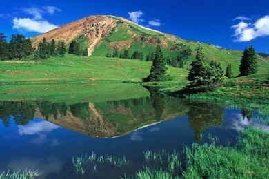 ALPINE LAKE GUNNISON NATIONAL FOREST COLORADO WALLPAPER   (