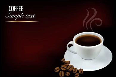 03 Element Vector Backgrounds Beautiful Coffee Free Vector / 4Vector