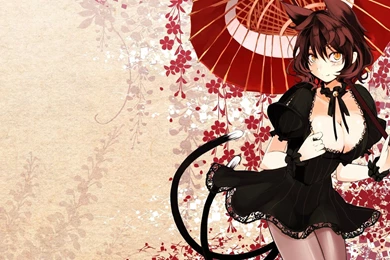 Download Wallpapers 1920x1080 Anime, Girl, Dress, Black, Hair Full ...