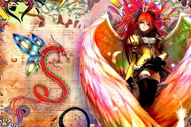 1920x1080 Winged Anime Girl Wallpapers