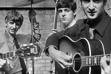 Download The Beatles In The Backyard Wallpapers For iPhone 4