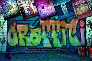 M And K Graffiti Backgrounds 2D 3D Models Mystikel