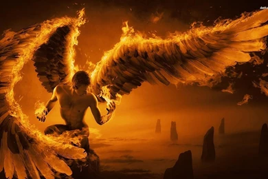 Firey Angel Wallpapers   Digital Art Wallpapers