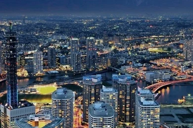 Japan Yokohama City And Mt. Fuji   iPhone 5/5S HD City Wallpapers ...