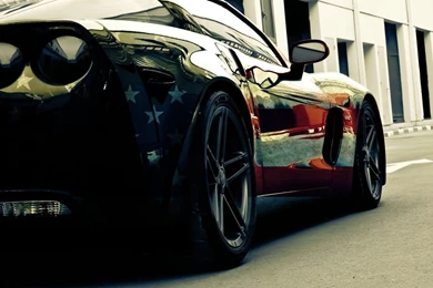 1366x768 American Flag Corvette Section Desktop PC And Mac Wallpapers