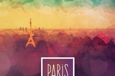 Watercolor Paris Backgrounds Vector