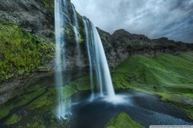 Beautiful Waterfall In Iceland HD Desktop Wallpapers : High ...