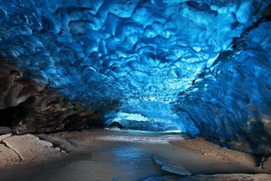 Stones Blue Ice Cave Skaftafell Iceland Wallpapers