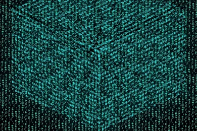 Download Wallpapers 3840x2160 Abstraction, Cube, Green, Black ...