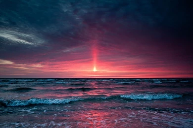 Ocean Sunset HD Wallpaper, Ocean Sunset Pictures , New Wallpapers