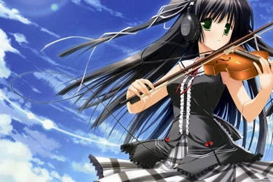 Anime Girl Playing Violin HD Desktop Wallpapers : High Definition ...