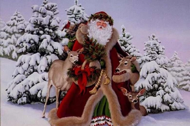 CHRISTMAS Wallpapers   Santa Claus & Reindeers