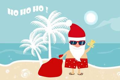Beach Santa Wallpapers