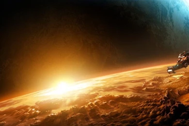 Download Wallpapers 3840x1200 Starcraft, Planet, Sun, Earth, Space ...