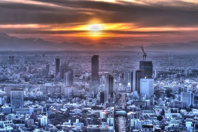 Wallpapers Sunset In Tokyo City   1920 X 1132   Cities Metropolis ...