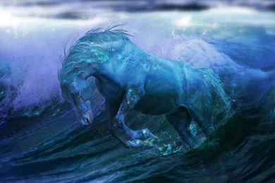 Download Wallpapers 2560x1440 Horse, Background, Line, Alloy Mac ...