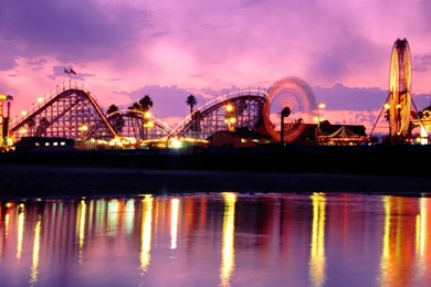 Boardwalk california beach cruz summer twilight santa backgrounds ...