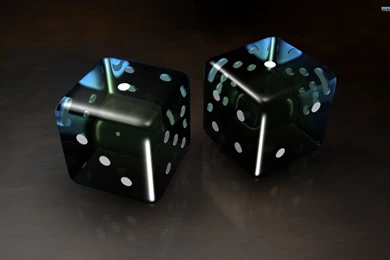 1280x800 Black 3D Dice Desktop PC And Mac Wallpapers