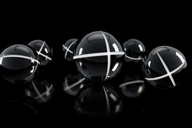 Black Spheres Wallpapers   3D Wallpapers