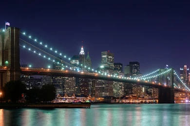 Brooklyn Bridge Panorama Dual Monitor Wallpapers