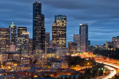 Downtown Seattle iPhone Panoramic Wallpapers Download