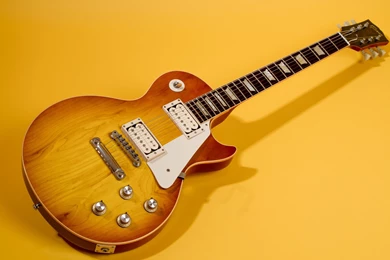 Music, Guitar, Background, Yellow, Illustrator, Art