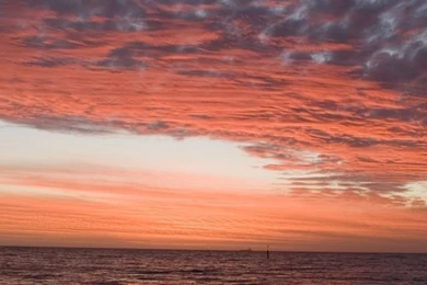 Red Sunset Beach Desktop Wallpapers