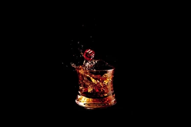 Dice Alcohol Black Splash Wallpapers