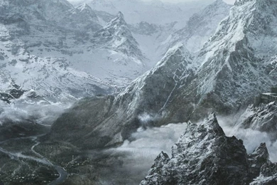 HD Backgrounds The Elder Scrolls Skyrim Game Rocks Winter Snow ...