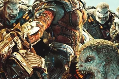 Download Wallpapers 640x960 Gears Of War, Monsters, Girl, Gun ...