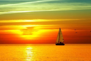 Bright Colorful Sunset >> HD Wallpaper, Get It Now!