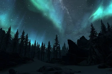 Northern Lights Skyrim Wallpapers