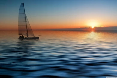 Boat At Sea HD Desktop Wallpapers : Widescreen : High Definition ...