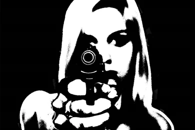 Girl Pointing Gun At Wallpapers   (