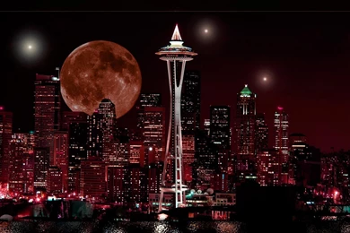 SEATTLE AT NIGHT WALLPAPER