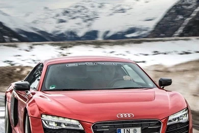 Red Audi R8 iPhone 5 Wallpapers (640x1136)