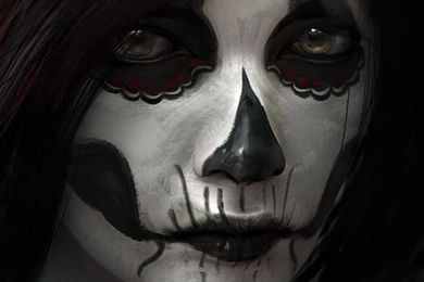 Sugar Skull Girl iPhone 5 Wallpapers (640x1136)