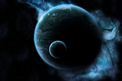 Download Wallpapers 1920x1080 Moon, Glow, Dark, Space, Flight Full ...