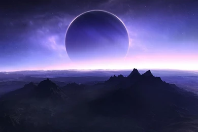 Universe 1080P, Blue, Space, Moon, Twilight, 1920x1080 HD ...