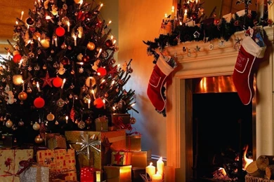 Christmas Tree House HD Desktop Wallpapers : High Definition ...