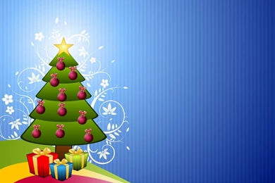 Lit Christmas Tree White Backgrounds   Invitation Templates